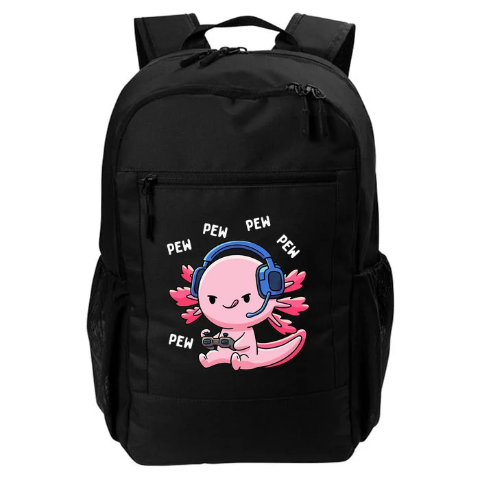 Axolotl Gaming Anime Video Game Pew Gamer Daily Commute Backpack