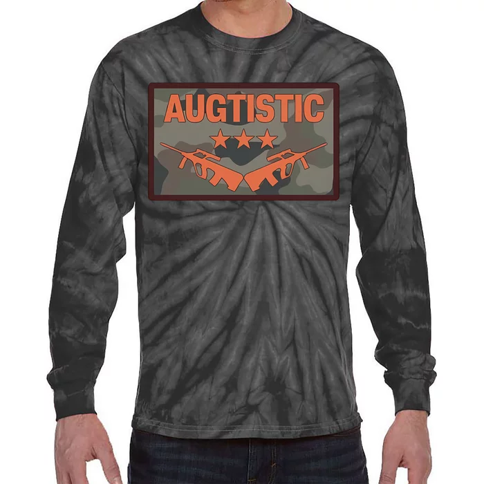 Augtistic Guns Tie-Dye Long Sleeve Shirt