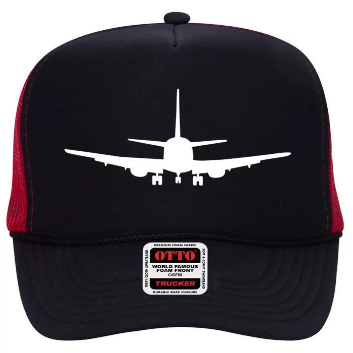 Airplane Gift Airplane Jet Gift Blue Small High Crown Mesh Trucker Hat