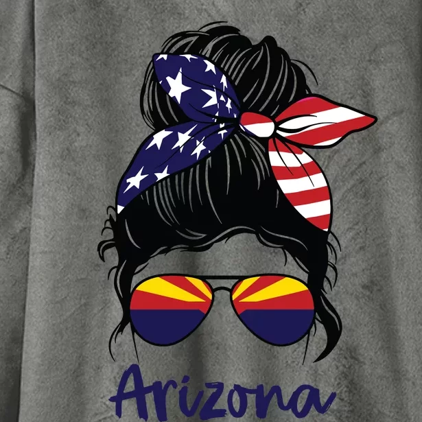 Arizona Girl Arizona Flag State Girlfriend Hooded Wearable Blanket