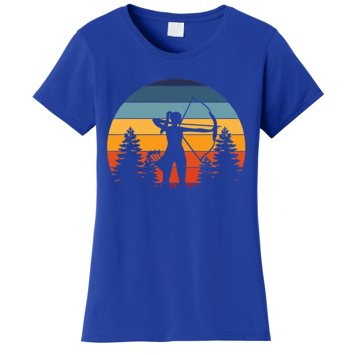 Archery Girl Archer Bow Vintage Retro Sunset Nice Women's T-Shirt