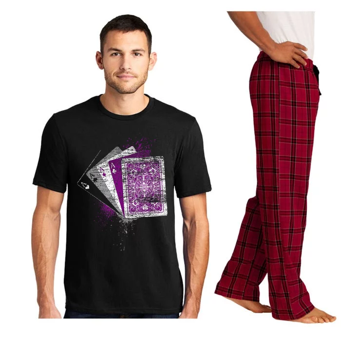 Asexuality Gift Ace Flag Playing Cards Queer Lgbt Pajama Set