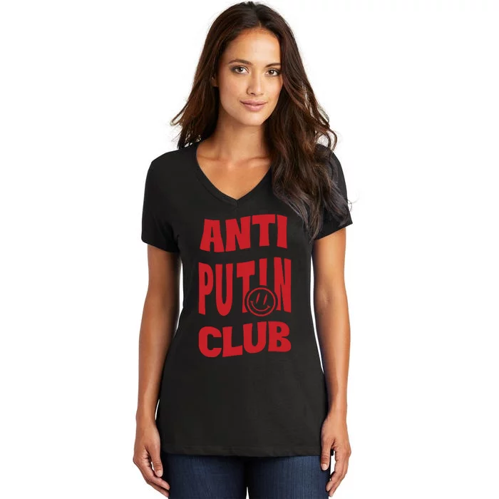 Anna Gvarishvili Anti Putin Club Women's V-Neck T-Shirt