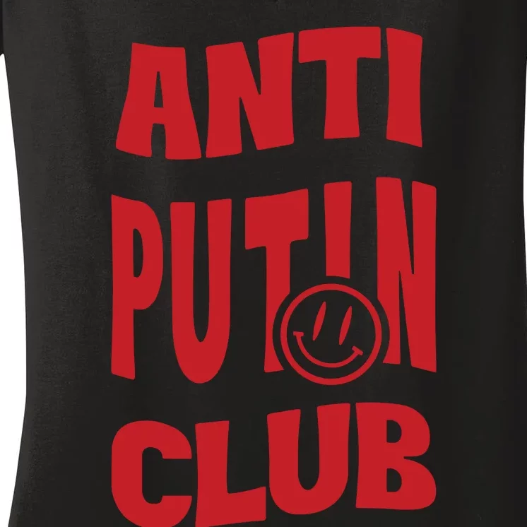 Anna Gvarishvili Anti Putin Club Women's V-Neck T-Shirt