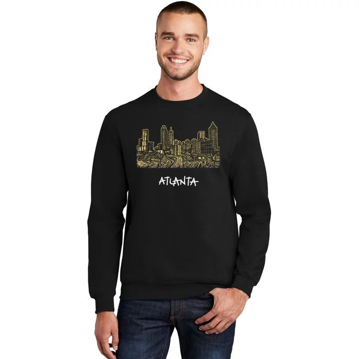 Atlanta Georgia Atl Peach State Skyline Panorama Sweatshirt