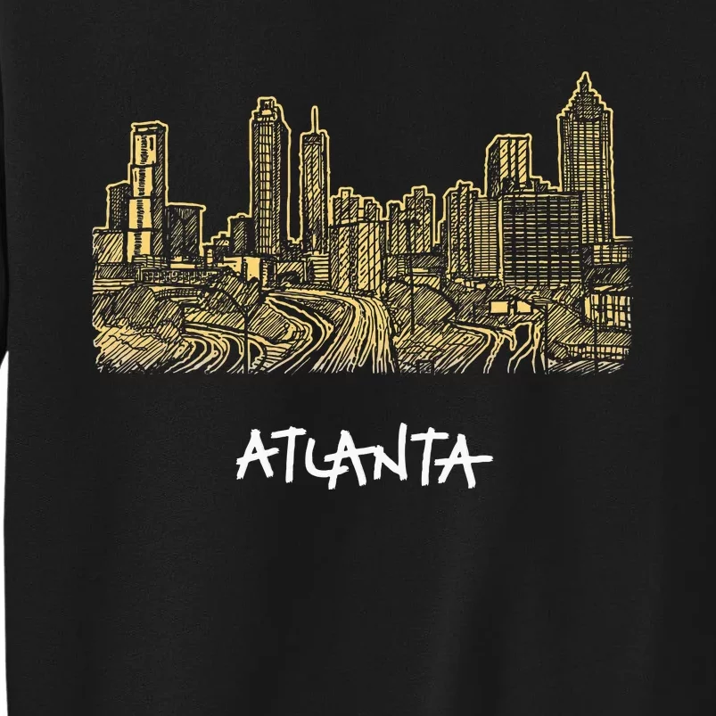 Atlanta Georgia Atl Peach State Skyline Panorama Sweatshirt