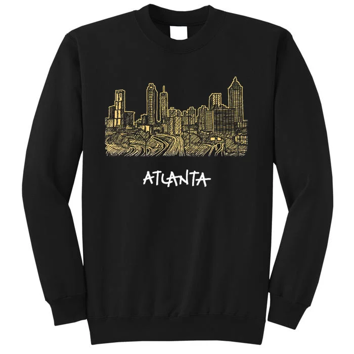 Atlanta Georgia Atl Peach State Skyline Panorama Sweatshirt