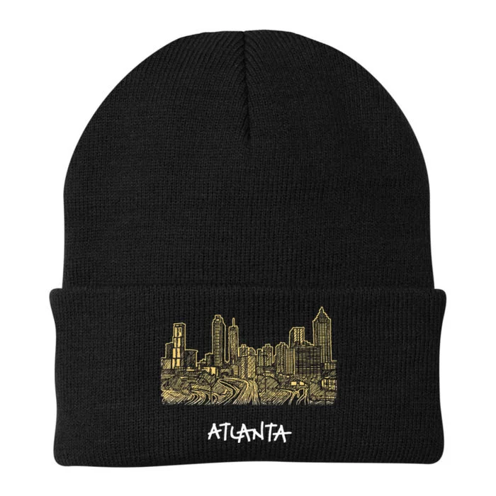 Atlanta Georgia Atl Peach State Skyline Panorama Knit Cap Winter Beanie