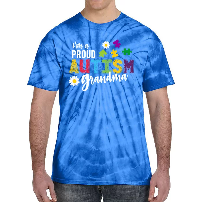 Autism Grandma Autism Awareness Gift Tie-Dye T-Shirt