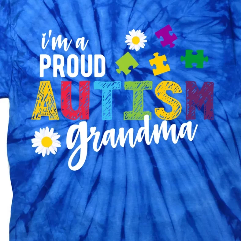 Autism Grandma Autism Awareness Gift Tie-Dye T-Shirt