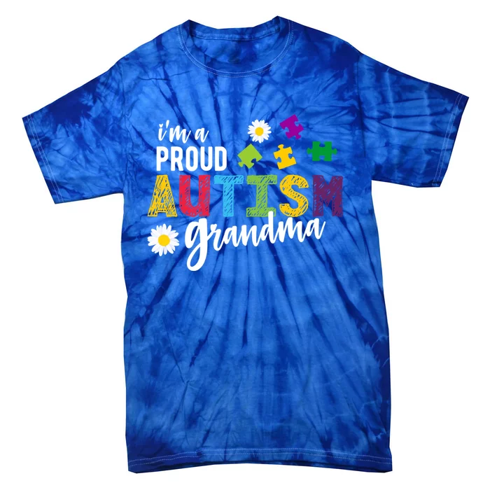 Autism Grandma Autism Awareness Gift Tie-Dye T-Shirt