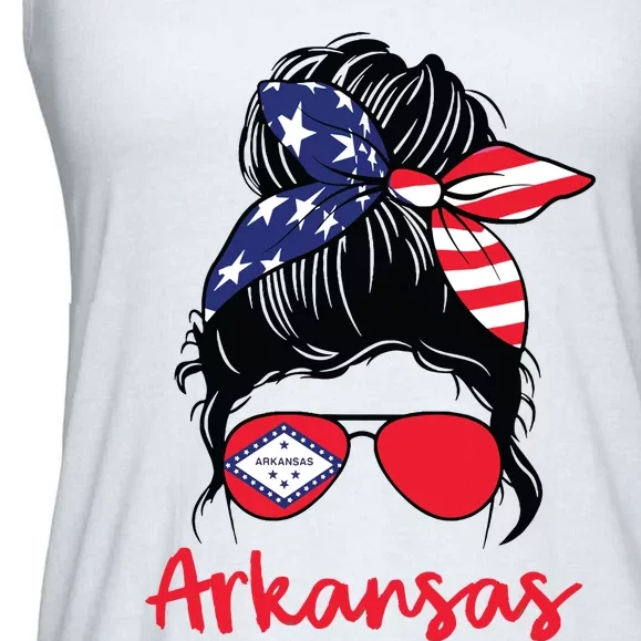 Arkansas Girl Arkansas Flag State Girlfriend Ladies Essential Flowy Tank