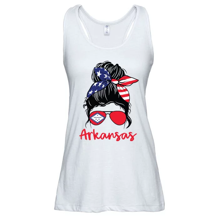 Arkansas Girl Arkansas Flag State Girlfriend Ladies Essential Flowy Tank