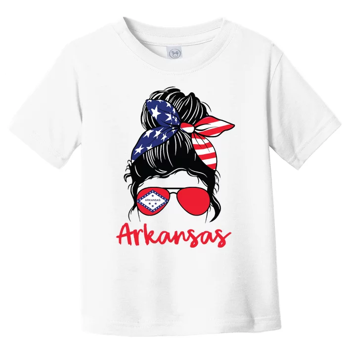 Arkansas Girl Arkansas Flag State Girlfriend Toddler T-Shirt