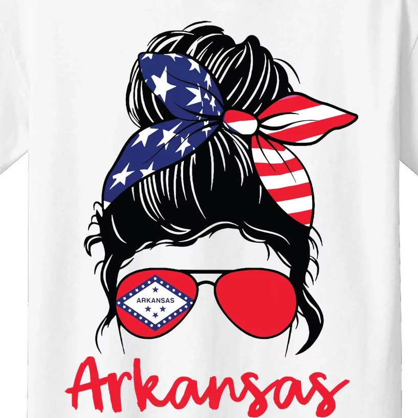 Arkansas Girl Arkansas Flag State Girlfriend Kids T-Shirt