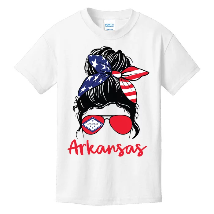 Arkansas Girl Arkansas Flag State Girlfriend Kids T-Shirt