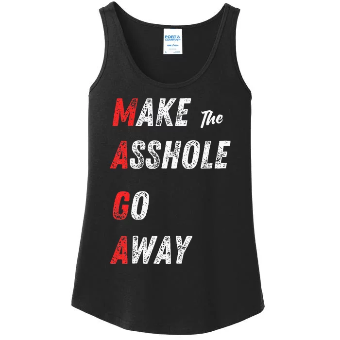 Asshole Go Away Ladies Essential Tank