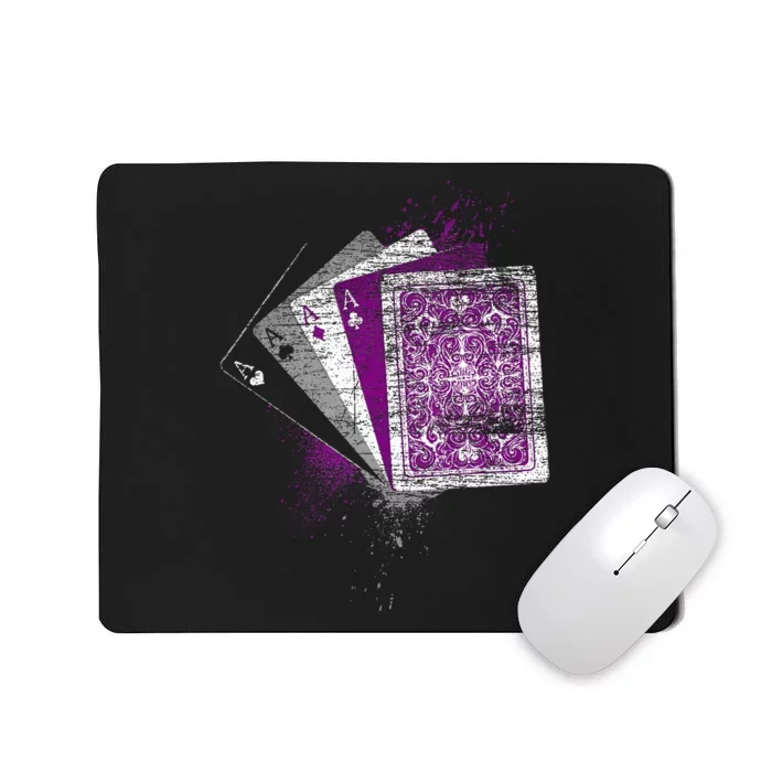 Asexuality Gift Ace Flag Playing Cards Queer Lgbt Asexual Mousepad