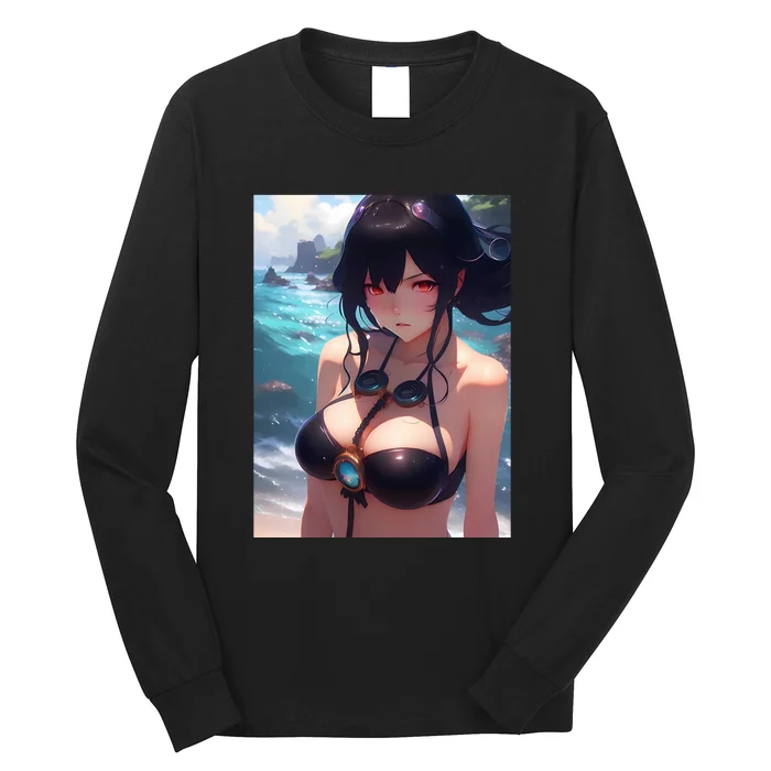 Anime Girl Bikini Long Sleeve Shirt