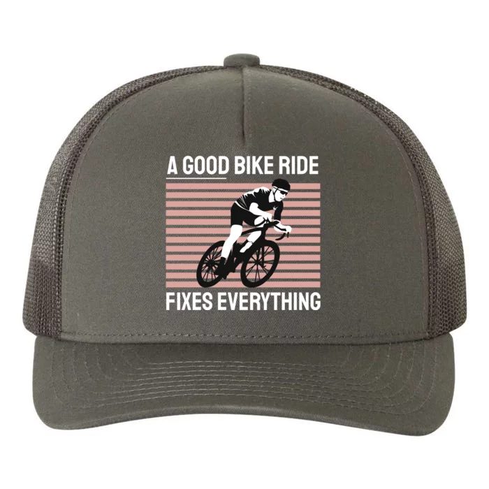 A Good Bike Ride Fixes Everything Yupoong Adult 5-Panel Trucker Hat