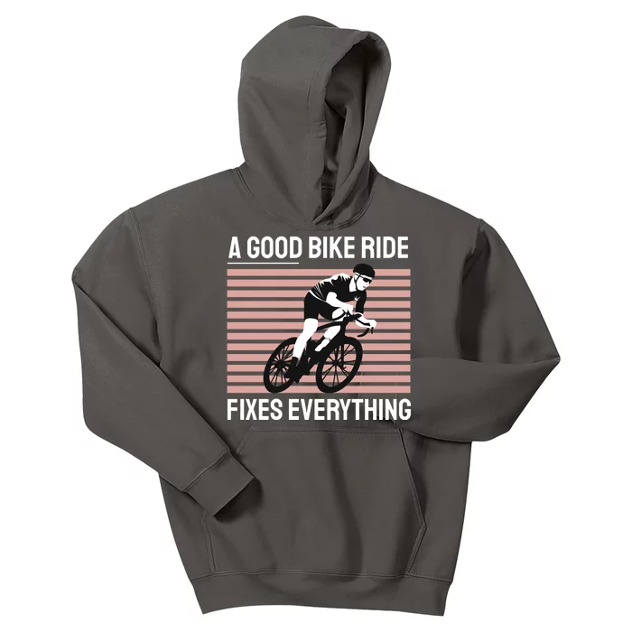 A Good Bike Ride Fixes Everything Kids Hoodie