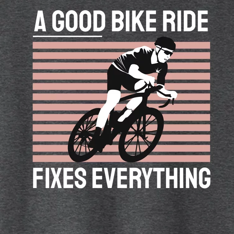 A Good Bike Ride Fixes Everything Women's Crop Top Tee