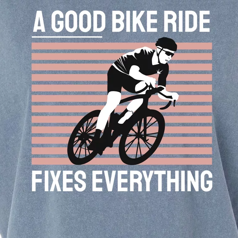 A Good Bike Ride Fixes Everything Garment-Dyed Women's Muscle Tee