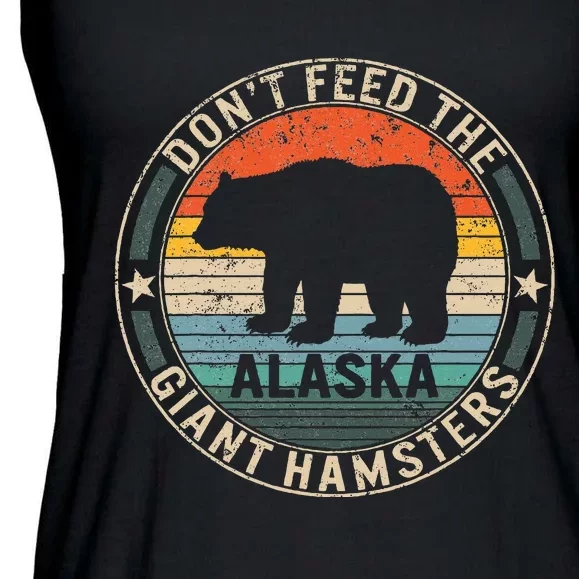 Alaska Grizzly Bear Do Not Feed The Giant Hamsters Kodiak Ladies Essential Flowy Tank