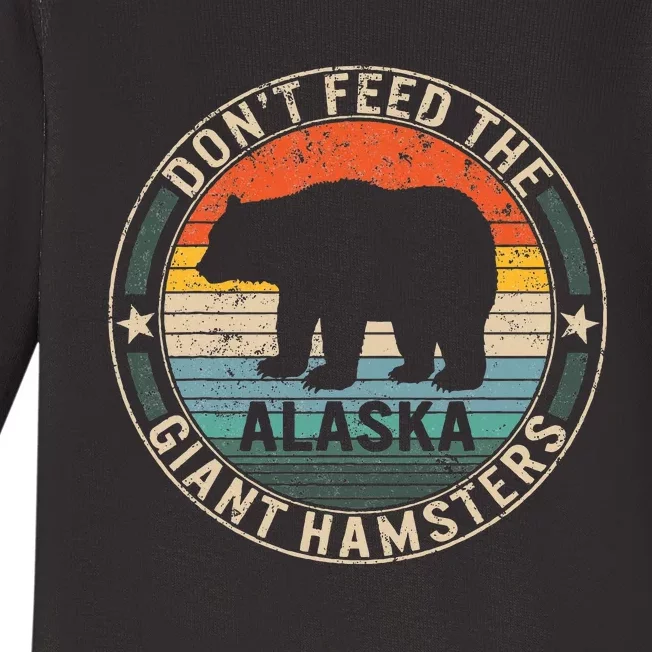 Alaska Grizzly Bear Do Not Feed The Giant Hamsters Kodiak Baby Long Sleeve Bodysuit