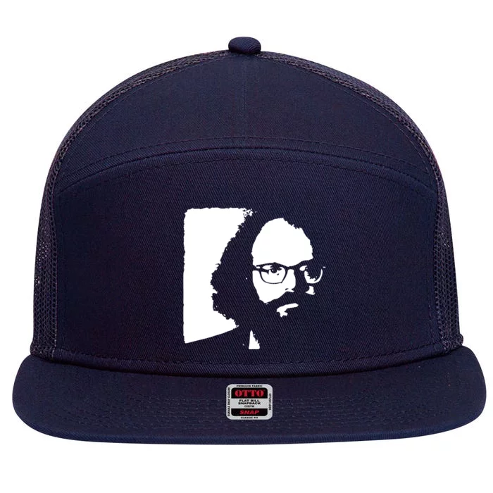 Allen Ginsberg Beat Generation Poet Poetry 7 Panel Mesh Trucker Snapback Hat