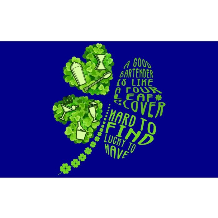 A Good Bartender Is Like A Four Leaf Clover Patrick's Day Funny Gift Bumper Sticker