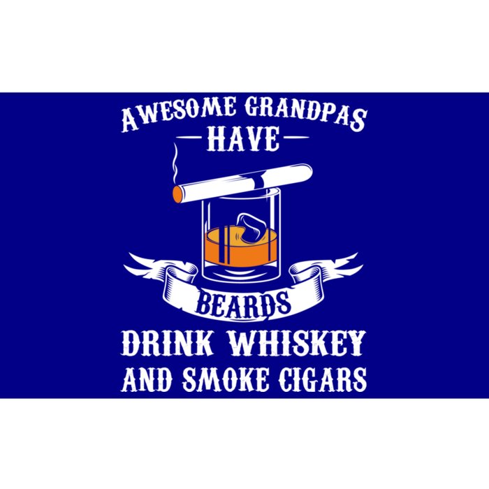 Awesome Grandpa's Beards Whiskey And Cigars Cigars Gift Bumper Sticker