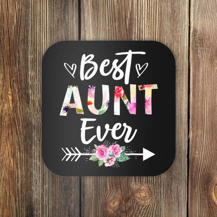 Aunt Gifts Best Aunt Ever Mothers Day Flower Coaster