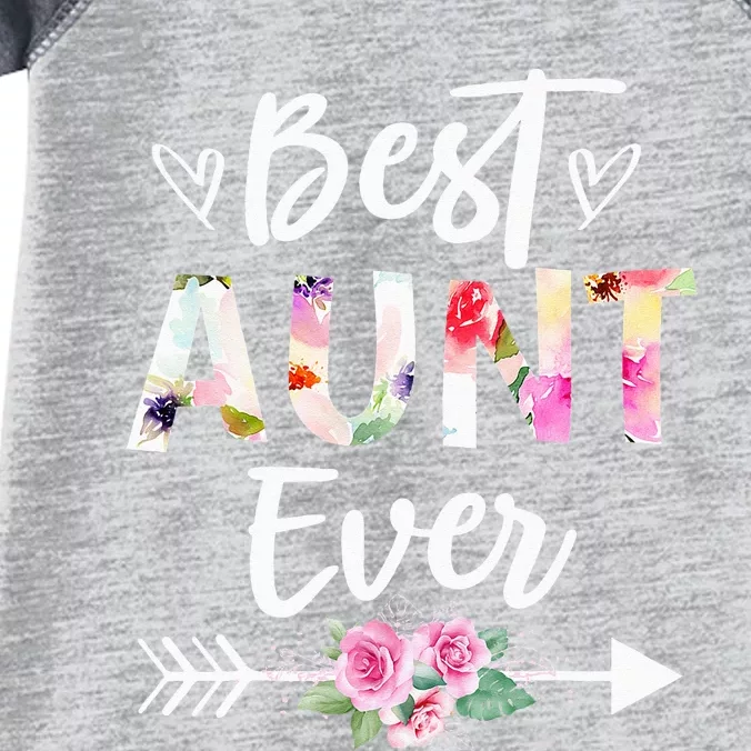 Aunt Gifts Best Aunt Ever Mothers Day Flower Infant Baby Jersey Bodysuit