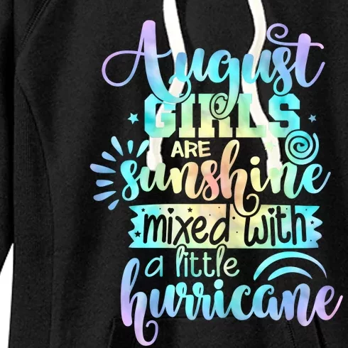 August Girl Birthday Tie Dye Women's Fleece Hoodie