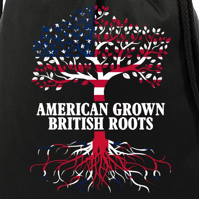 American Grown British Roots Drawstring Bag