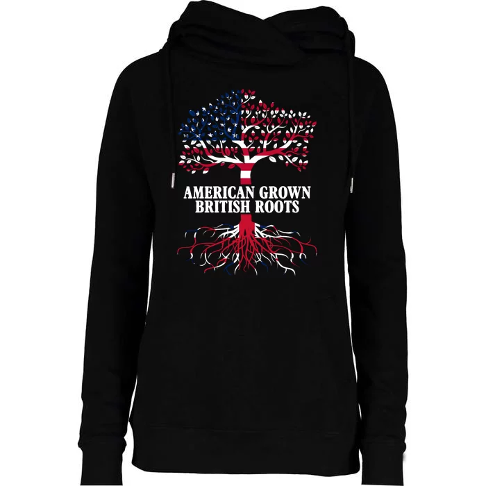 American Grown British Roots Womens Funnel Neck Pullover Hood