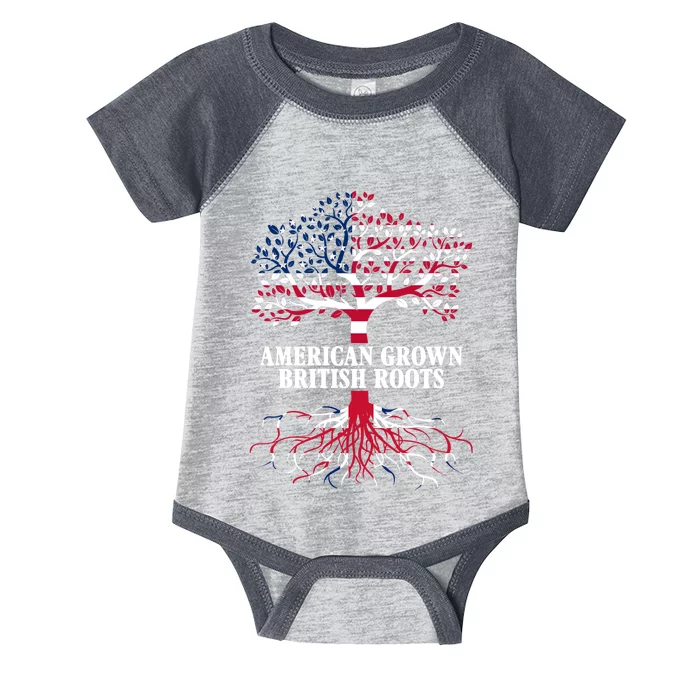 American Grown British Roots Infant Baby Jersey Bodysuit