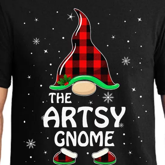 Artsy Gnome Buffalo Plaid Matching Family Christmas Pajama Set