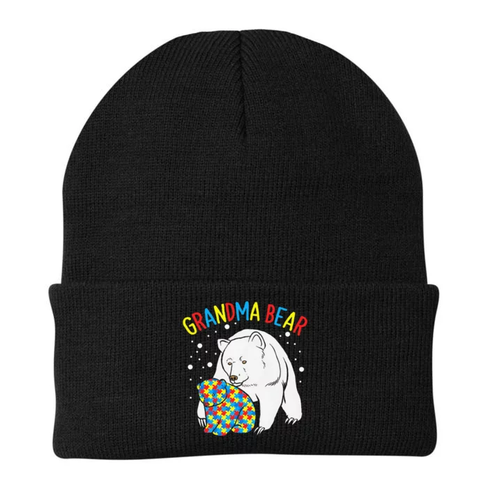 Autism Grandma Bear! Autism Awareness Gift Knit Cap Winter Beanie