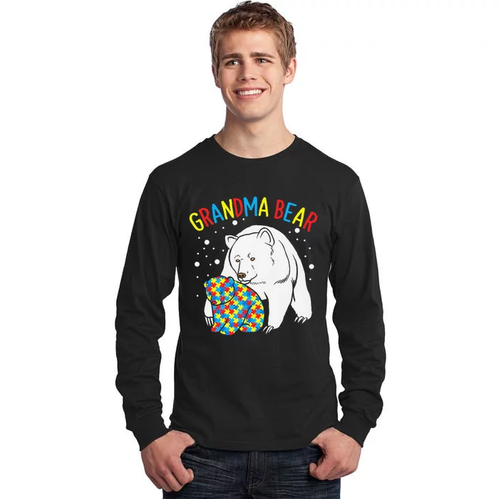 Autism Grandma Bear! Autism Awareness Gift Tall Long Sleeve T-Shirt