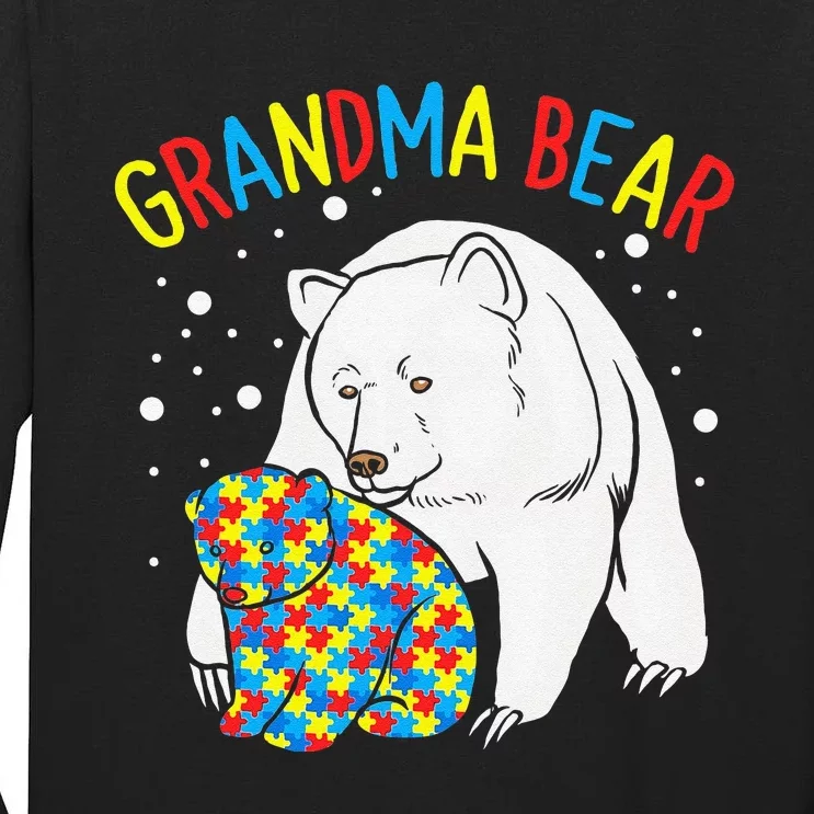 Autism Grandma Bear! Autism Awareness Gift Tall Long Sleeve T-Shirt