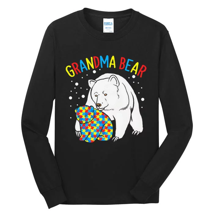 Autism Grandma Bear! Autism Awareness Gift Tall Long Sleeve T-Shirt