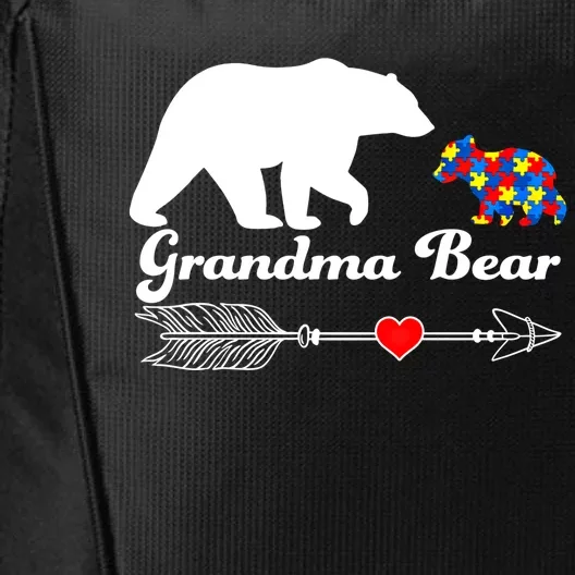 Autism Grandma Bear Autism Awareness Day Autistic Support Great Gift City Backpack