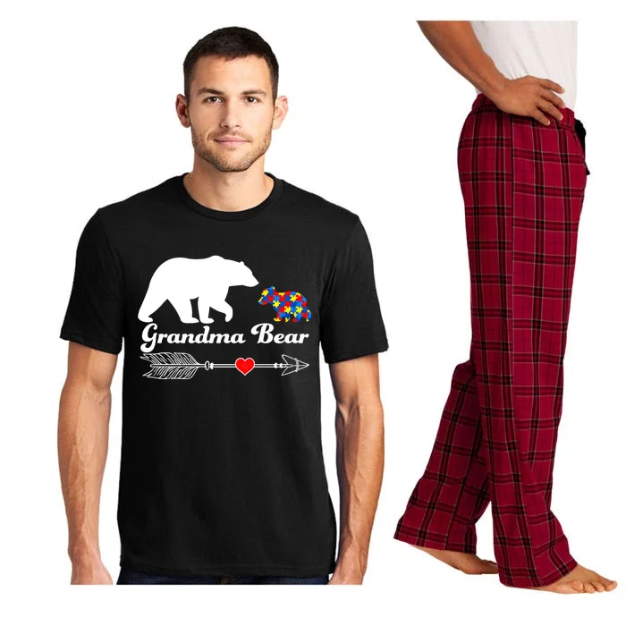 Autism Grandma Bear Autism Awareness Day Autistic Support Great Gift Pajama Set