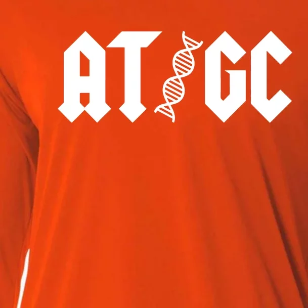 At Gc Biology Dna Strand Double Helix Teacher Pupil Student Cooling Performance Long Sleeve Crew