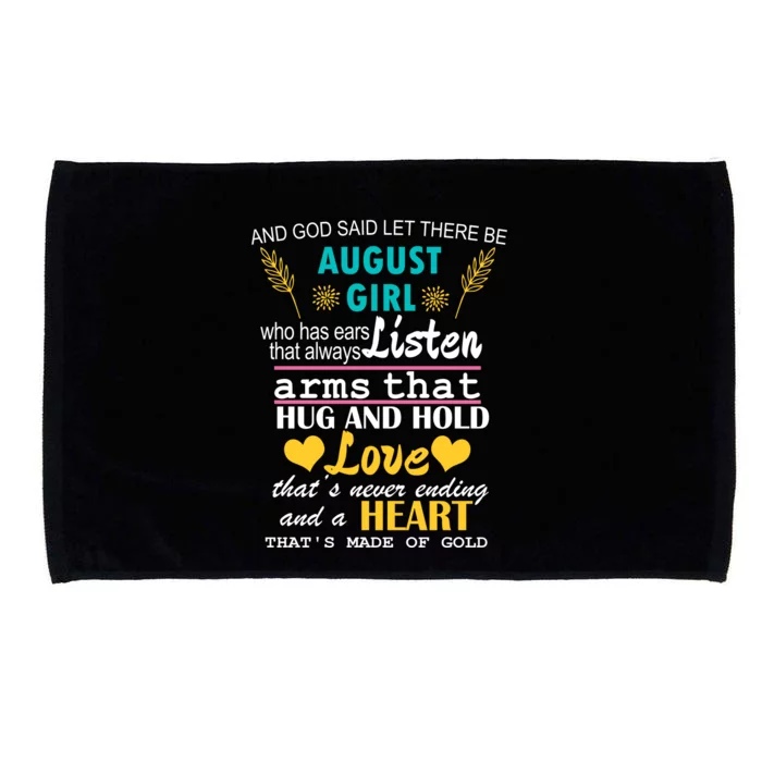 August Girl Birthday Gift Microfiber Hand Towel