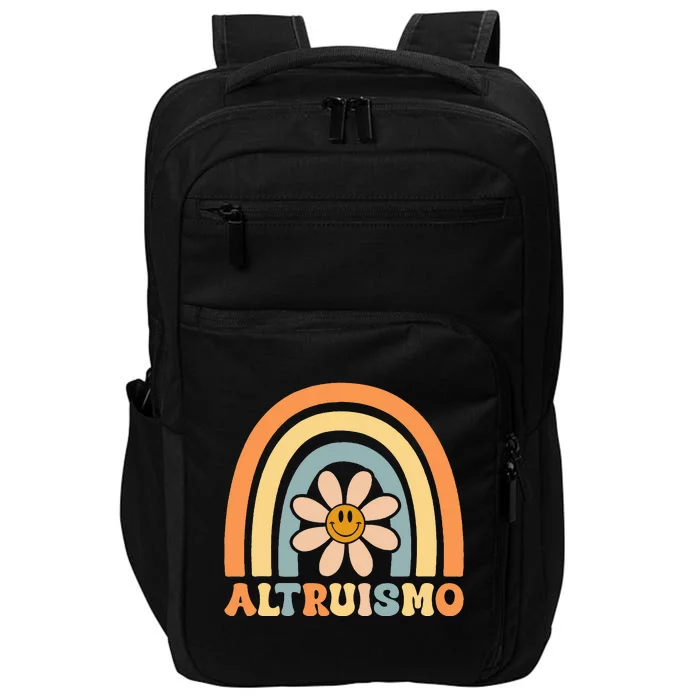 Altruismo Groovy Boho Rainbow Social Psychology Lover Daisy Impact Tech Backpack