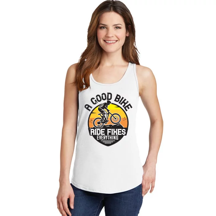 A Good Bike Ride Fixes Everything Mountain Biking Ladies Essential Tank