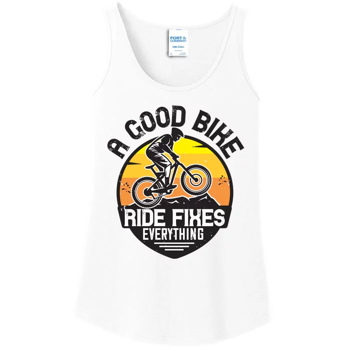 A Good Bike Ride Fixes Everything Mountain Biking Ladies Essential Tank